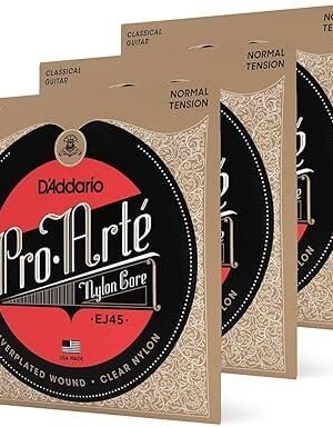 D'Addario Cuerdas para Guitarra Española | EJ45 Pro-Arte Juego de Cuerdas Clásica de Nylon(PACK 3)